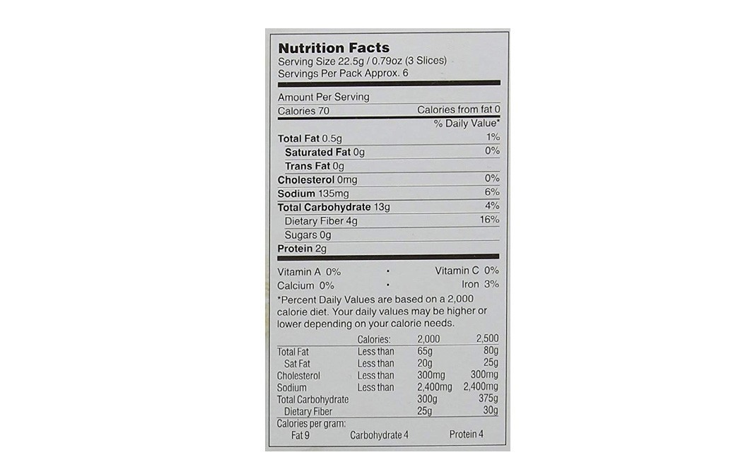 Orgran Gluten Free Essential Fibre Crispibread   Pack  125 grams